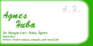 agnes huba business card